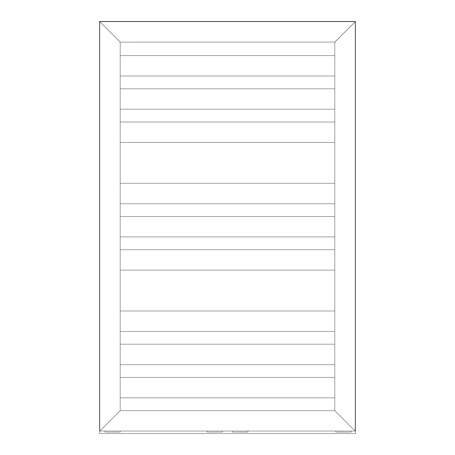 Termoarredo idraulico modello Cuneo 800x500 dritto - Bianco