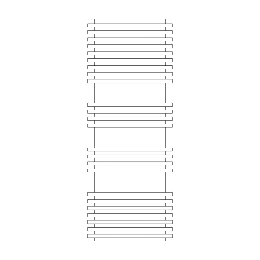 Termoarredo idraulico modello Trapani di Lazzarini 1400x500 dritto - Cromo