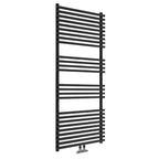 Termoarredo idraulico modello Trapani 1400x600 dritto con attacchi centrali 50 mm - Nero Opaco
