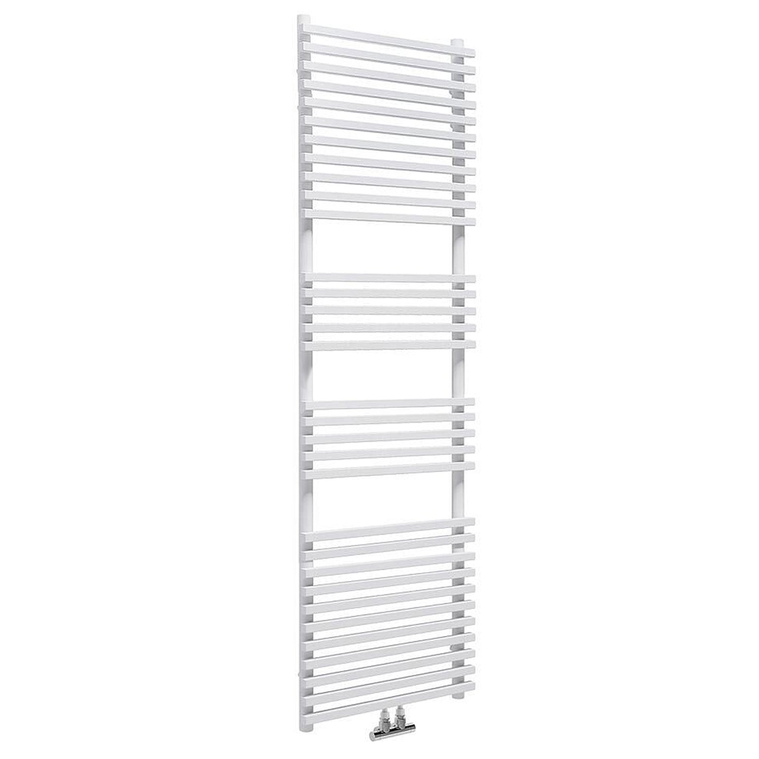 Termoarredo idraulico modello Trapani 1640x600 dritto con attacchi centrali 50 mm - Bianco