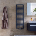 Termoarredo in acciaio Nero Opaco Zehnder modello Quaro H. 1403 x L. 450 mm