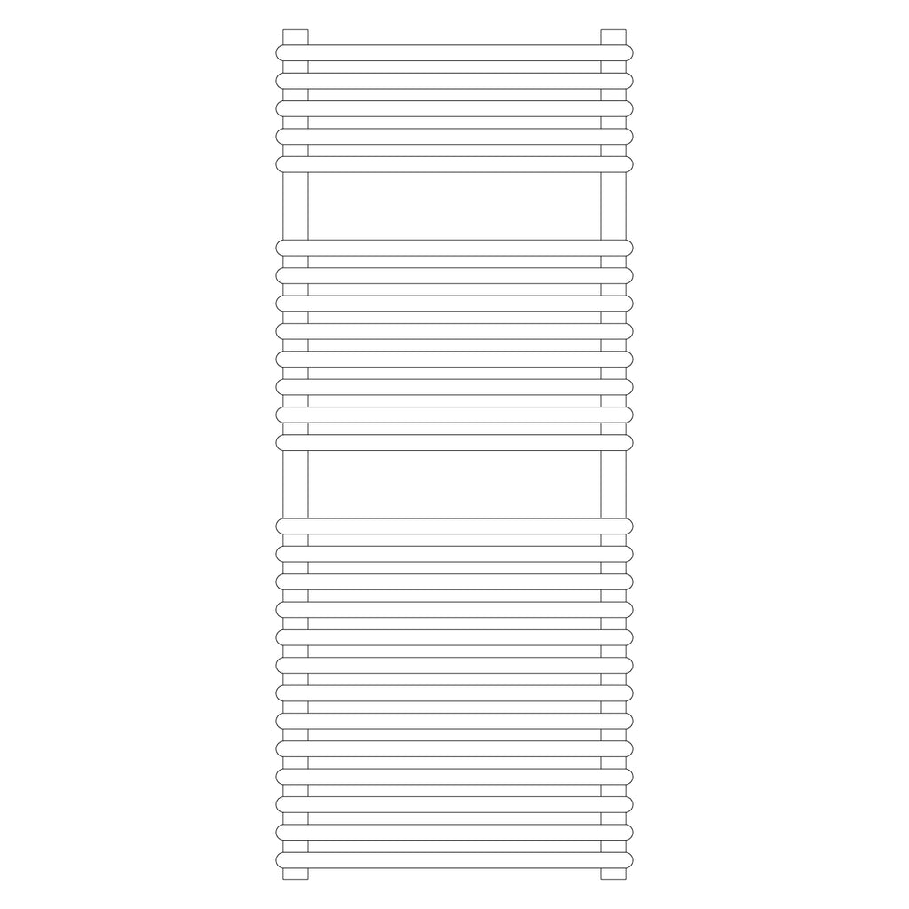 Termoarredo idraulico modello Catania di Lazzarini 1190x600 con attacchi centrali 50 mm - Bianco