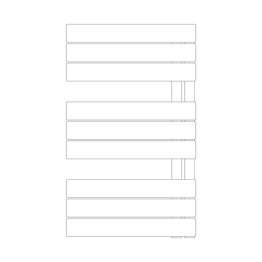 Termoarredo idraulico modello Alba di Lazzarini 830x500 - Bianco