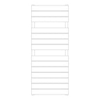 Termoarredo idraulico modello Palermo di Lazzarini 1213x500 - Nero Opaco