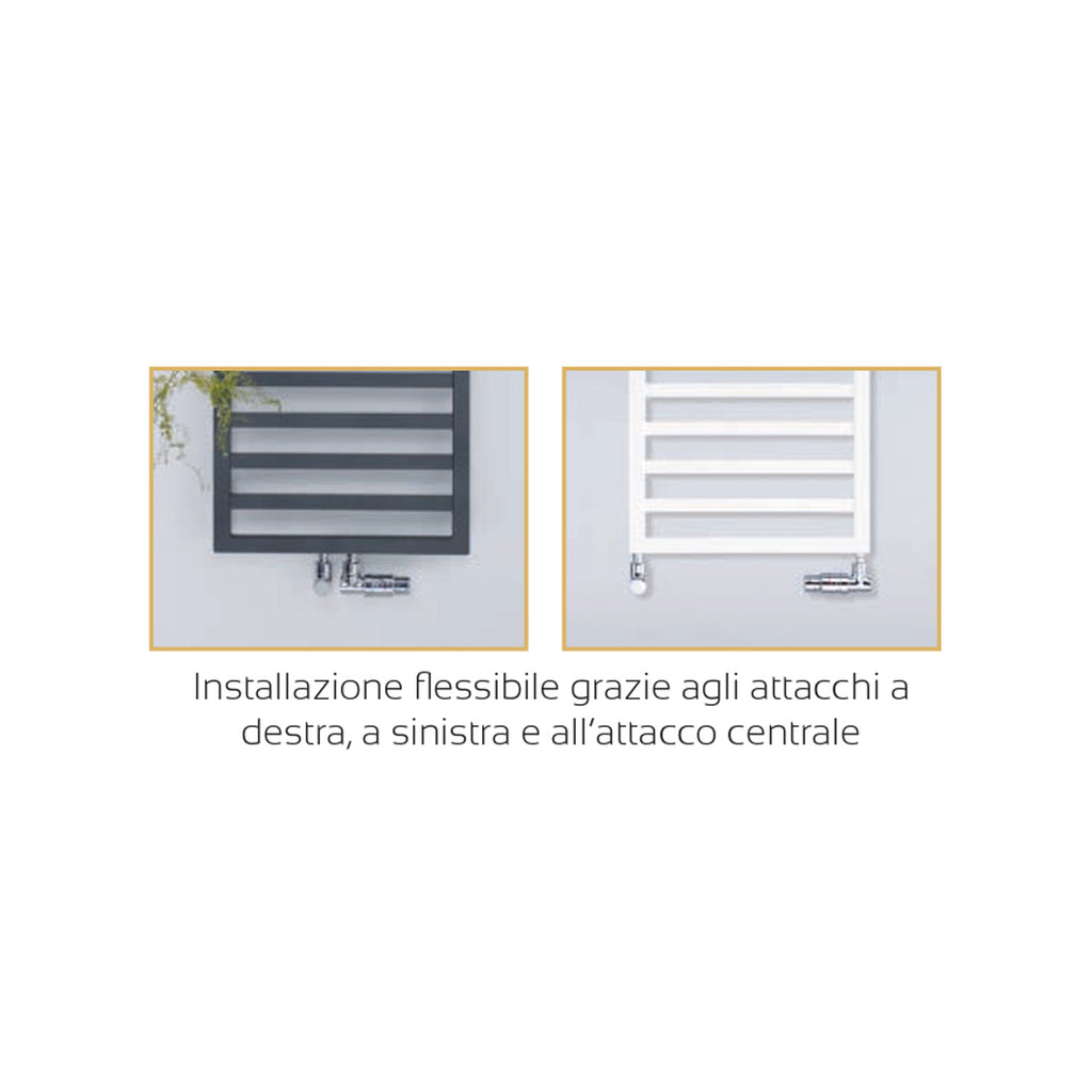 Termoarredo in acciaio bianco Zehnder modello Quaro H. 1403 x L. 450 mm