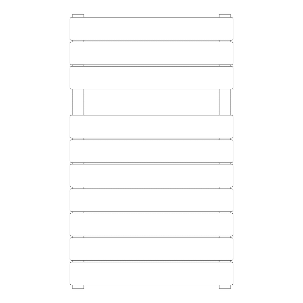 Termoarredo idraulico modello Palermo di Lazzarini 840x500 - Bianco