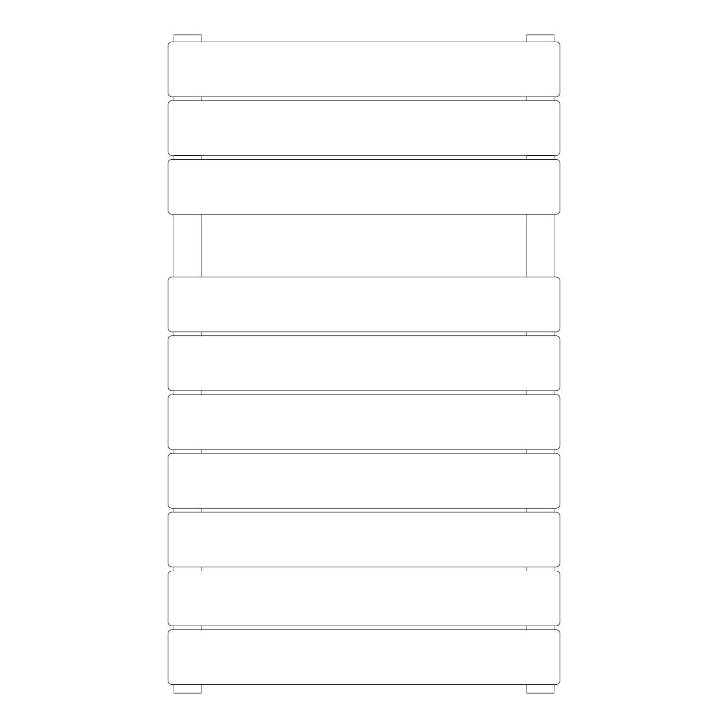 Termoarredo idraulico modello Palermo di Lazzarini 840x500 - Bianco