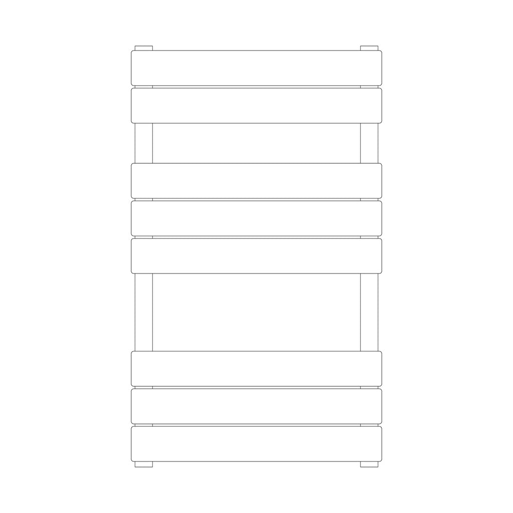 Termoarredo idraulico modello Egadi di Lazzarini 840x500 mm B-Brass
