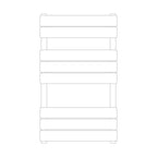 Termoarredo idraulico modello Egadi di Lazzarini 840x500 mm B-Brass