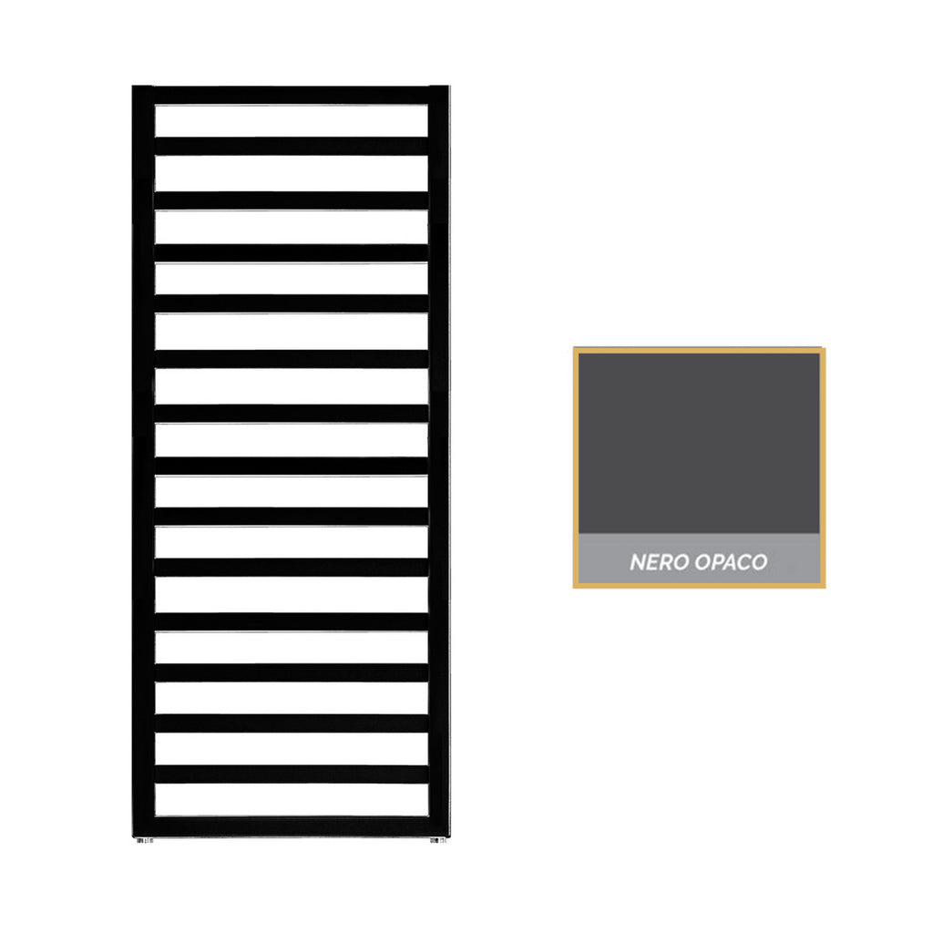 Termoarredo in acciaio Nero Opaco Zehnder modello Quaro H. 1403 x L. 600 mm