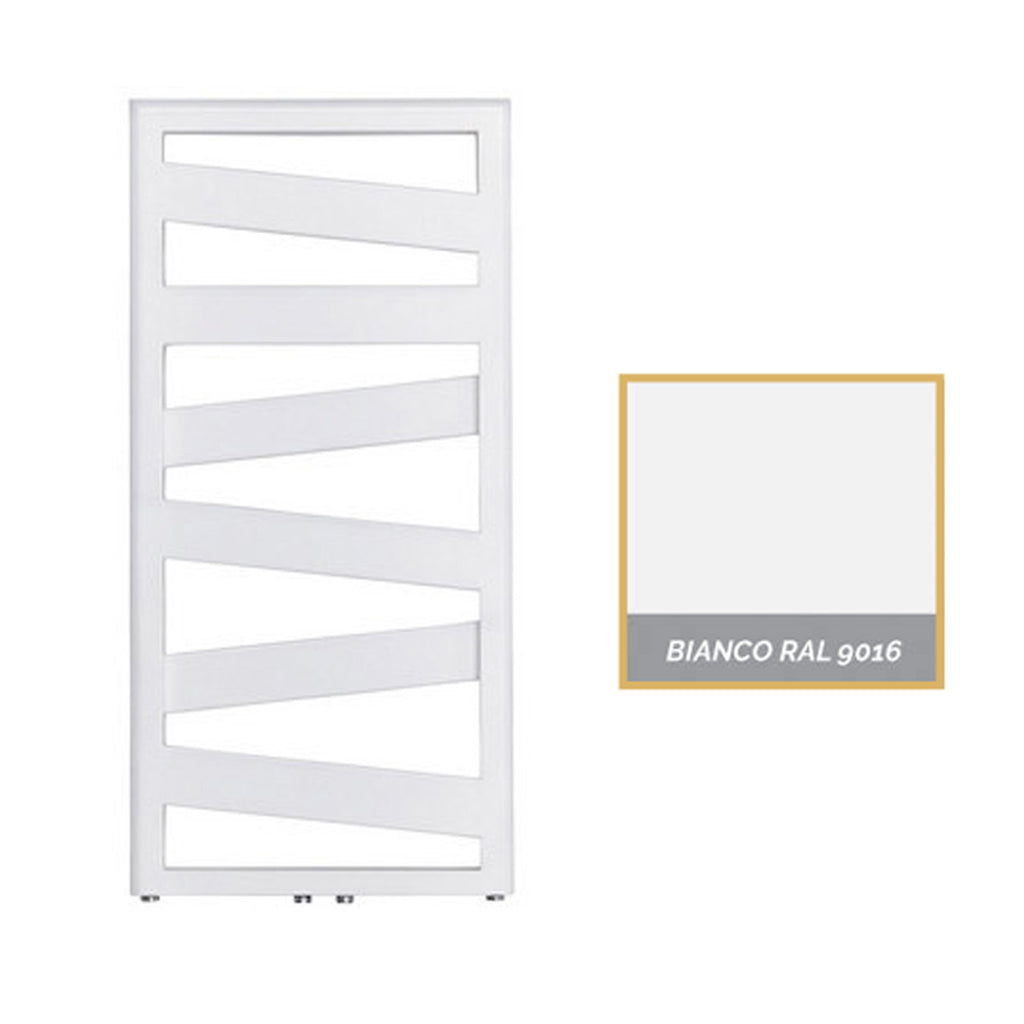 Termoarredo in acciaio Bianco Zehnder modello Ribbon H. 1017 x L. 600 mm
