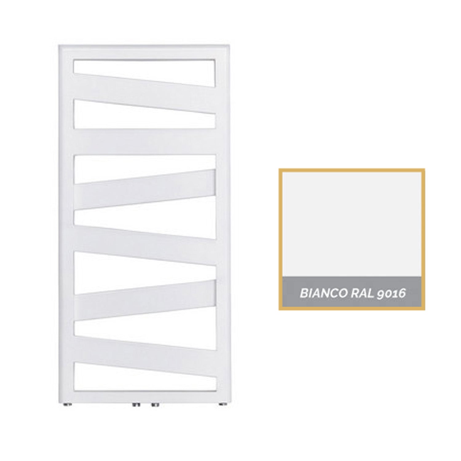 Termoarredo in acciaio Bianco Zehnder modello Ribbon H. 1017 x L. 600 mm