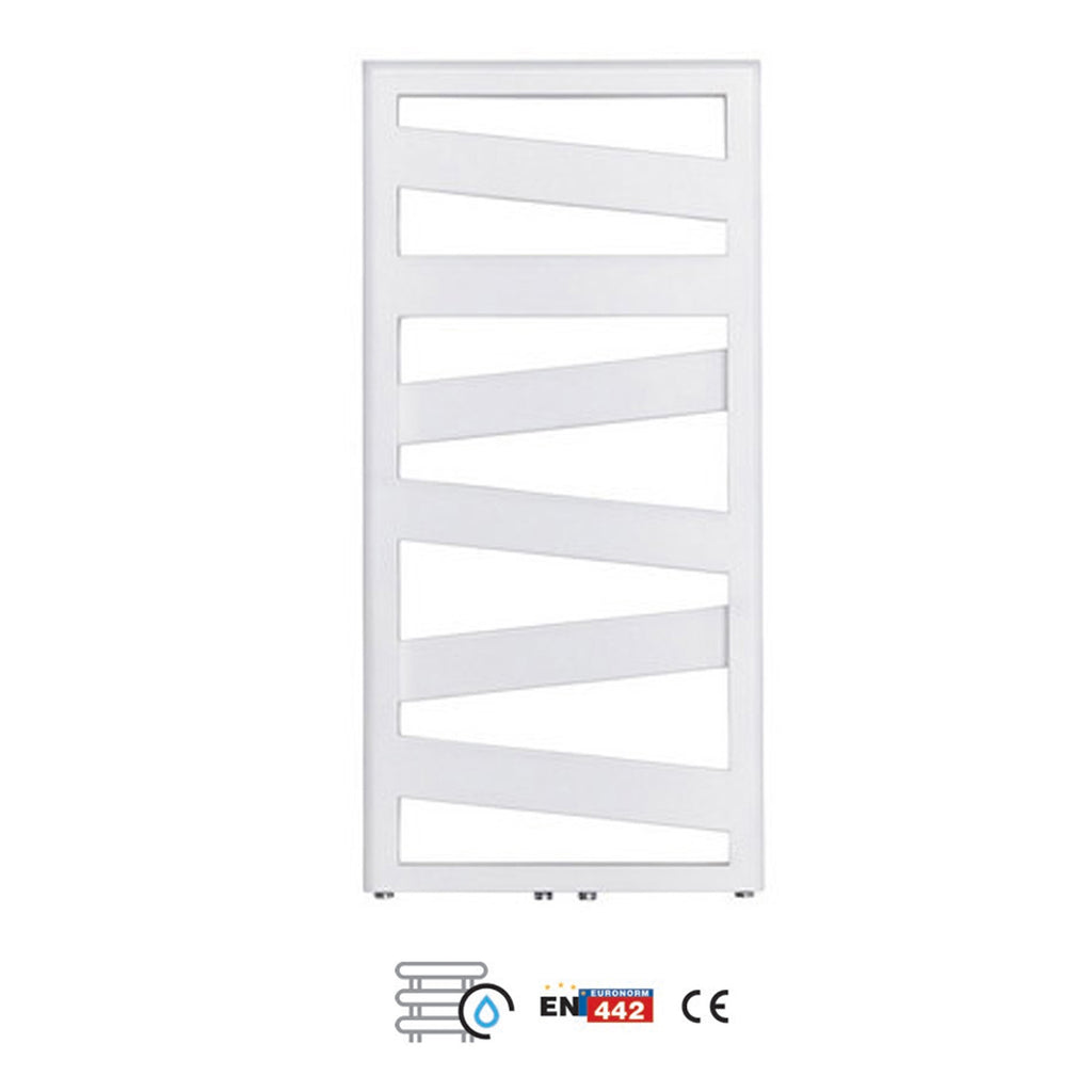 Termoarredo in acciaio Bianco Zehnder modello Ribbon H. 1017 x L. 600 mm