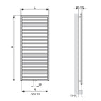 Termoarredo in acciaio bianco Zehnder modello Quaro H. 1403 x L. 450 mm