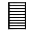 Termoarredo in acciaio Nero Opaco Zehnder modello Quaro H. 971 x L. 450 mm