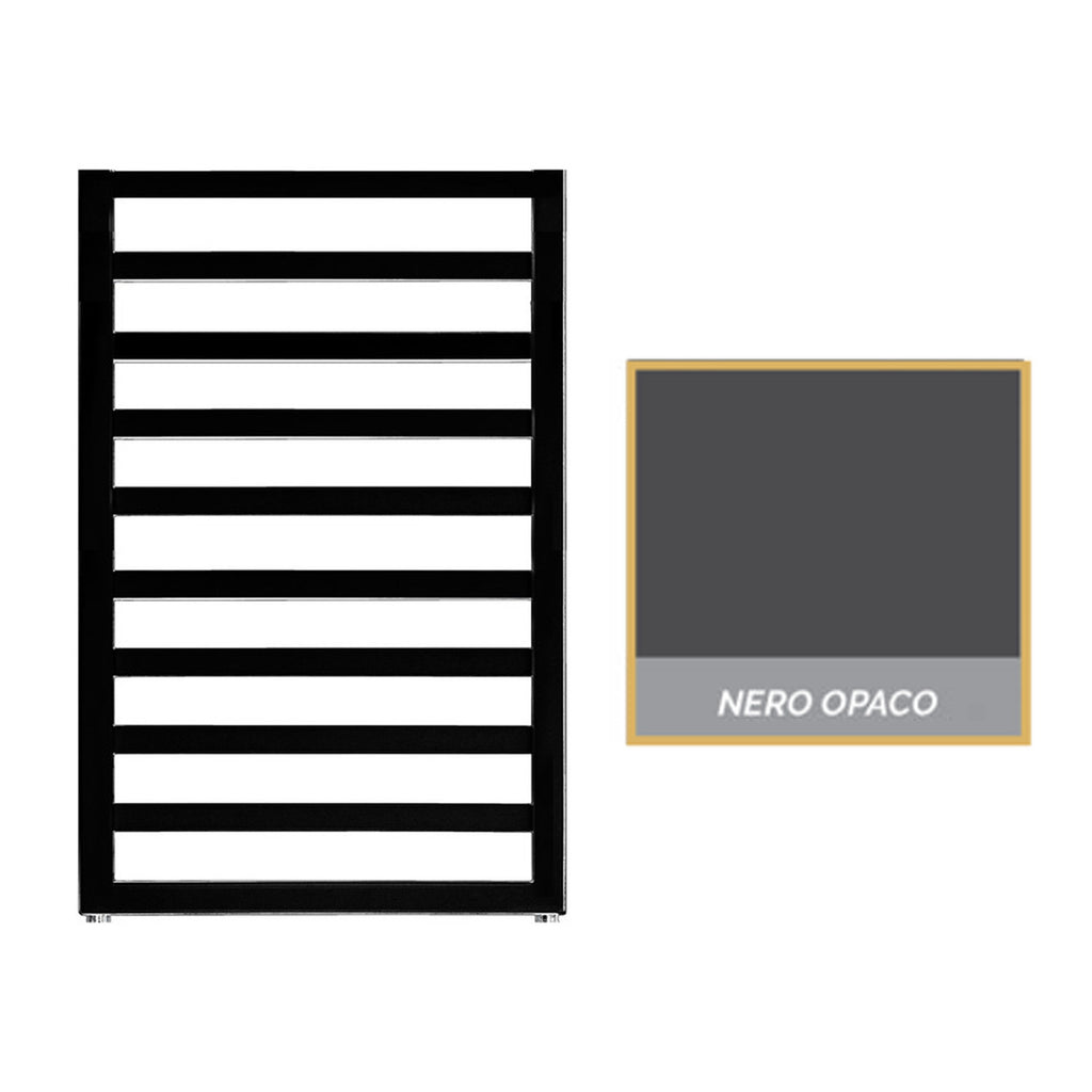 Termoarredo in acciaio Nero Opaco Zehnder modello Quaro H. 971 x L. 450 mm