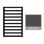 Termoarredo in acciaio Nero Opaco Zehnder modello Quaro H. 971 x L. 450 mm