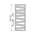 Termoarredo in acciaio Nero Opaco Zehnder modello Ribbon H. 1266 x L. 500 mm