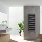 Termoarredo in acciaio Nero Opaco Zehnder modello Ribbon H. 1266 x L. 500 mm