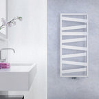 Termoarredo in acciaio Bianco Zehnder modello Ribbon H. 1266 x L. 500 mm