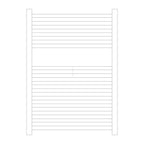 Termoarredo idraulico modello Todi di Lazzarini 690x500 - Bianco