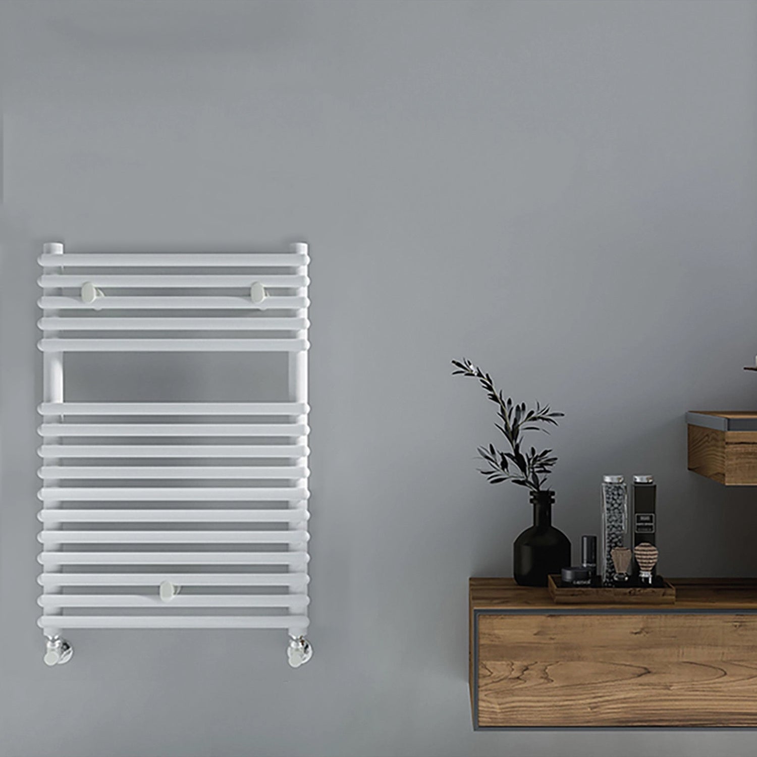 Termoarredo idraulico modello Catania di Lazzarini 730x500 - Bianco