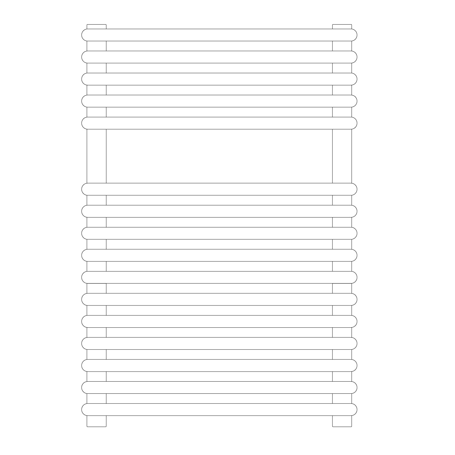 Termoarredo idraulico modello Catania di Lazzarini 730x500 - Bianco