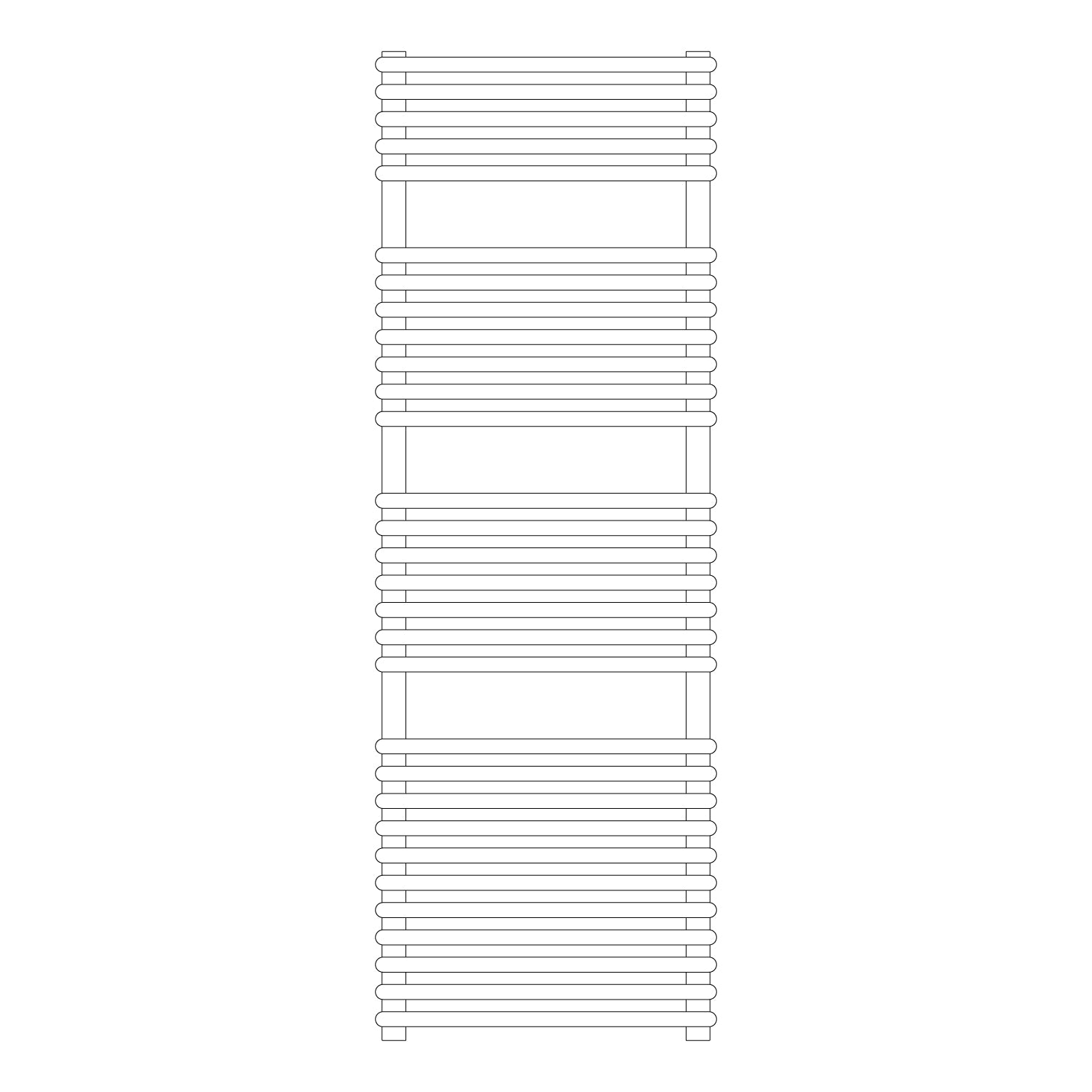 Termoarredo idraulico modello Catania di Lazzarini 1450x500 - Bianco