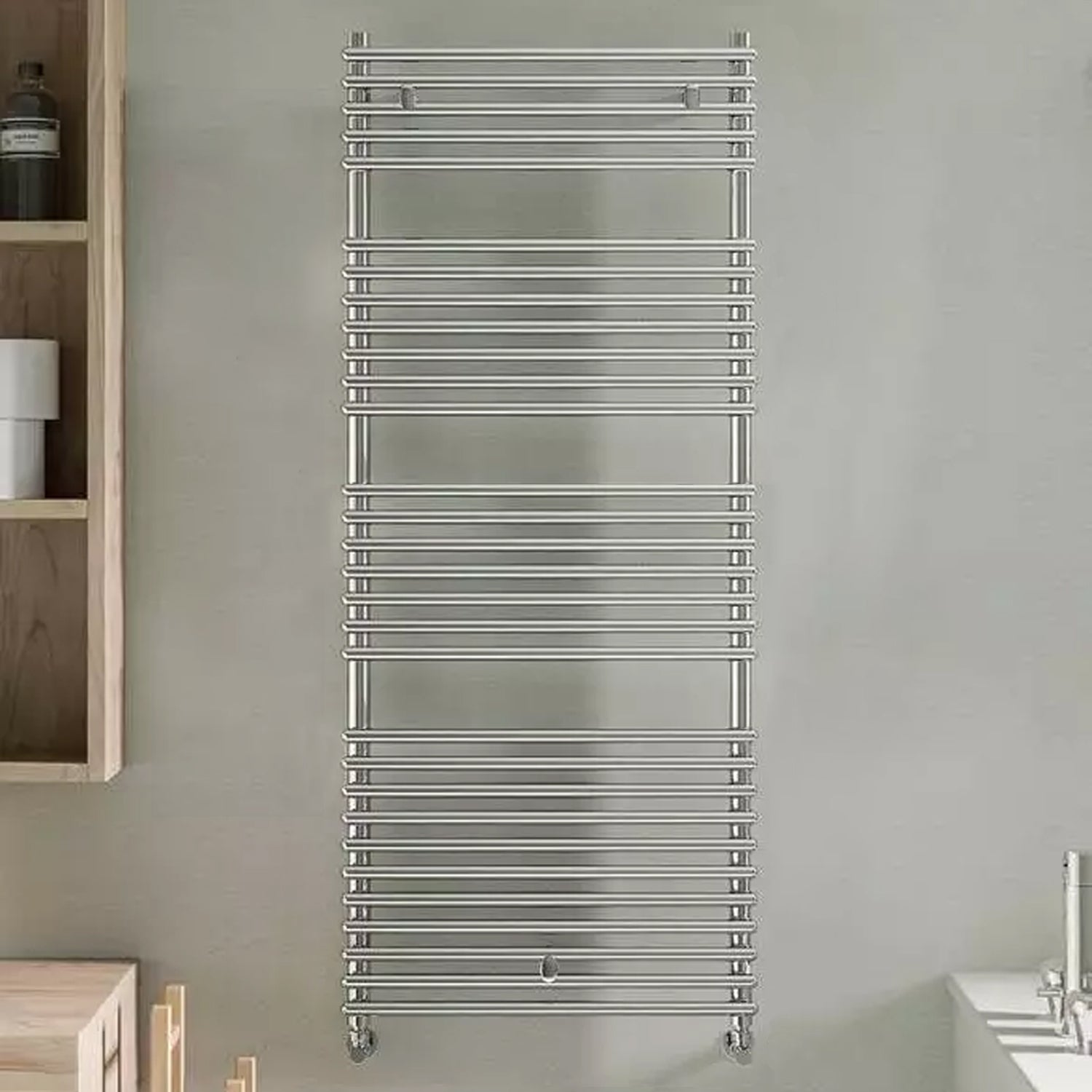 Termoarredo idraulico modello Catania di Lazzarini 1450x500 - Cromo