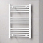Termoarredo scaldasalviette da bagno idraulico 840x500 mm interasse 450 mm in acciaio Verniciato Bianco modello ELVIA