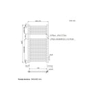 Termoarredo scaldasalviette da bagno idraulico 840x500 mm interasse 450 mm in acciaio Verniciato Bianco modello ELVIA