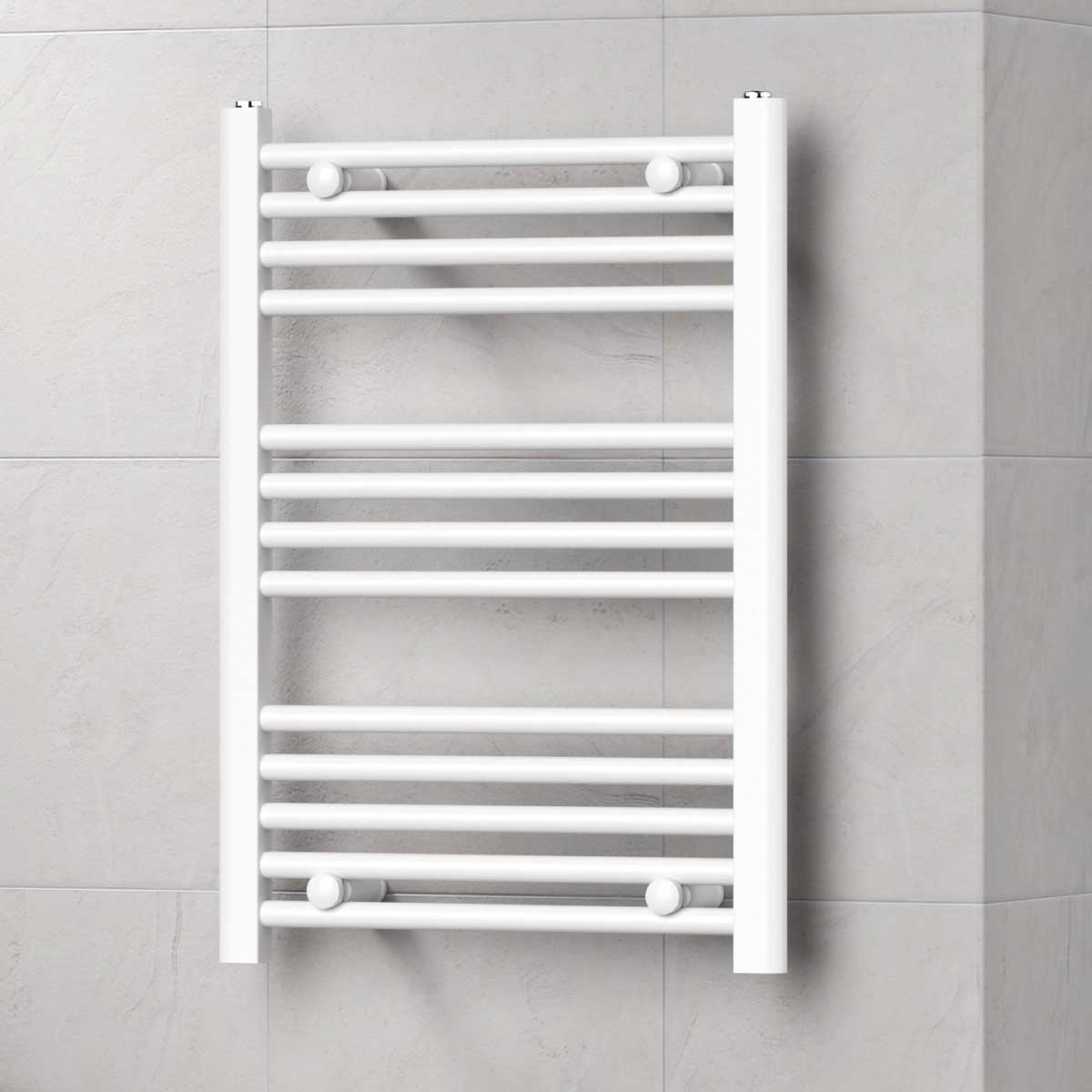 Termoarredo scaldasalviette da bagno idraulico 1510x600 mm interasse 550 mm in acciaio Verniciato Bianco