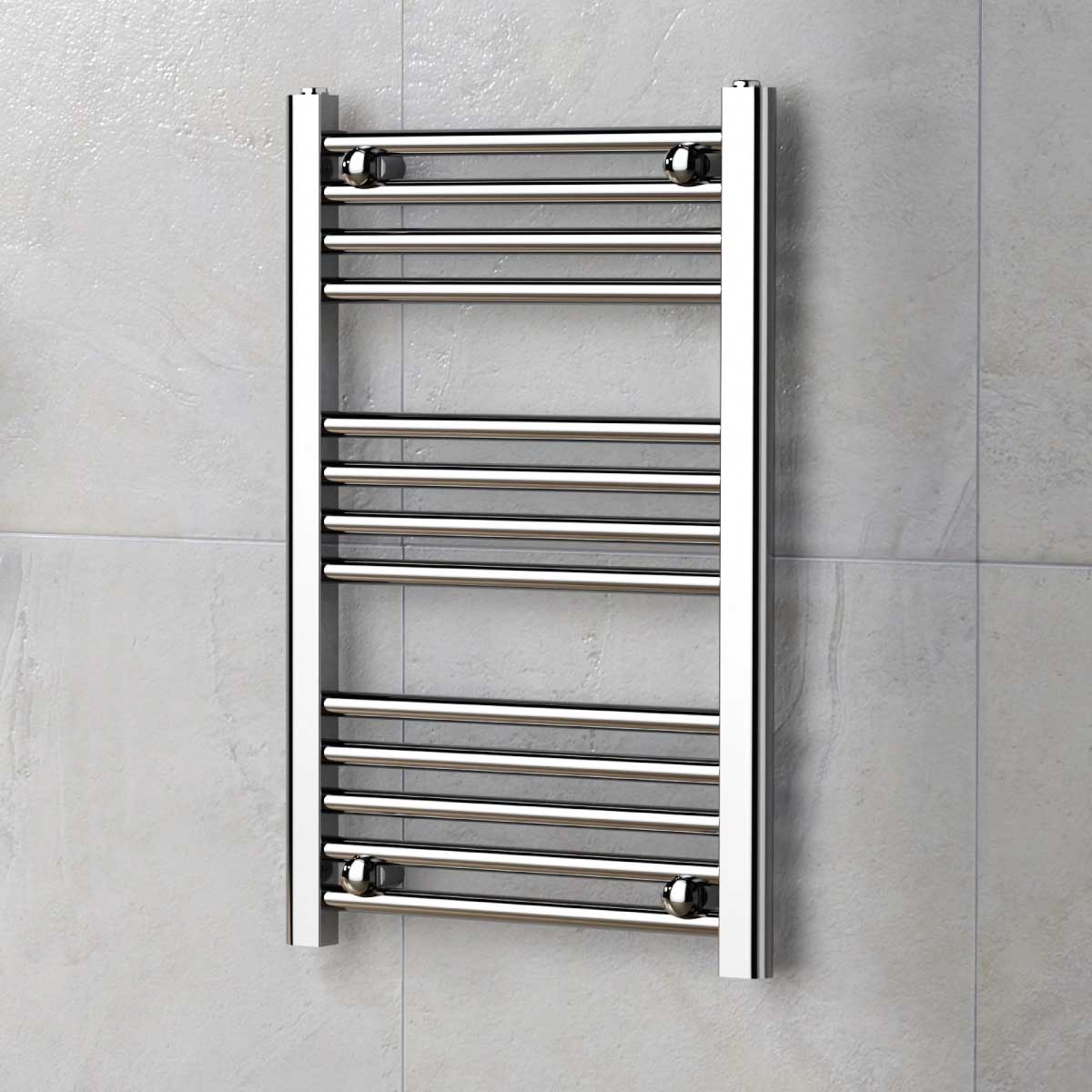 Termoarredo scaldasalviette da bagno idraulico 1510x500 mm interasse 450 mm in acciaio Cromato