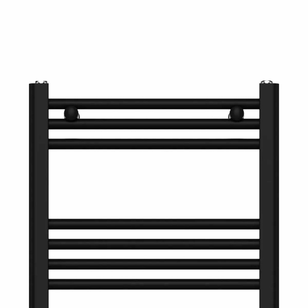 Termoarredo scaldasalviette da bagno idraulico 840x450 mm interasse 400 mm in acciaio Verniciato Nero