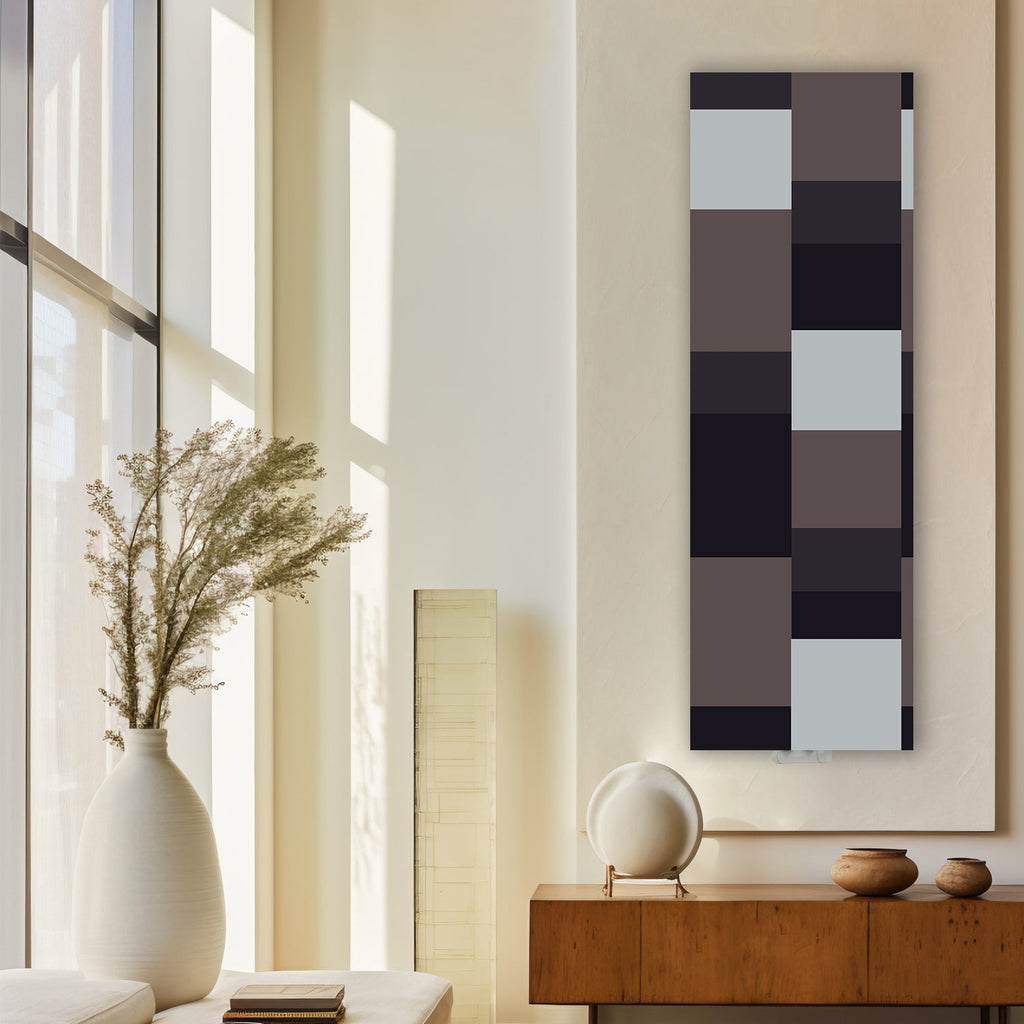  Termoarredo idraulico 150x59 cm interasse mm 50 Modello 'Almost Black' Termocrea