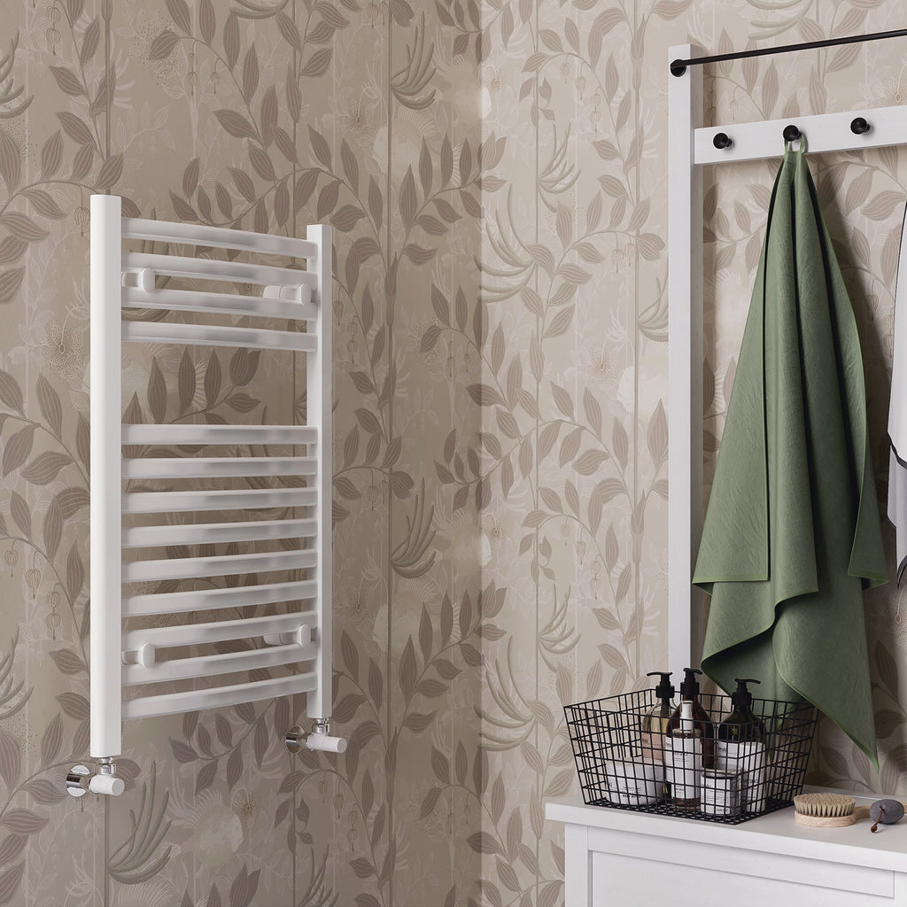 Termoarredo modello Merano Curvo di Lazzarini 803x500 mm - Bianco