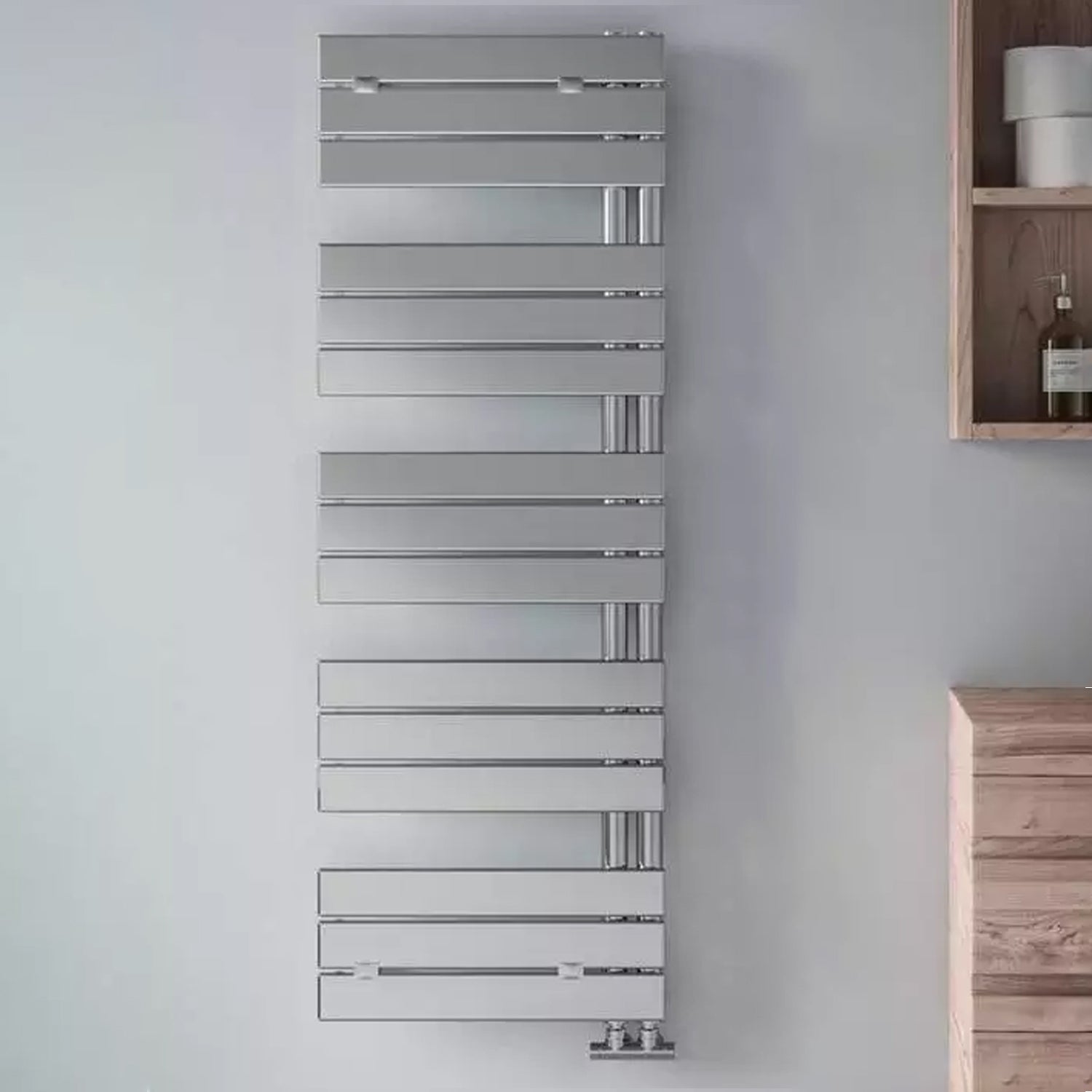 Termoarredo idraulico modello Alba di Lazzarini 1430x500 - Cromo