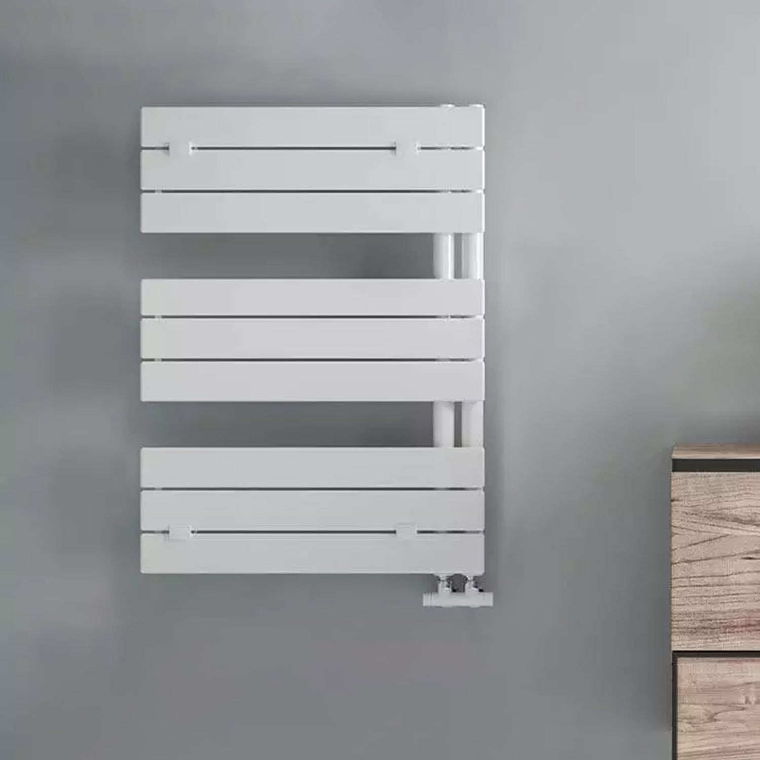 Termoarredo idraulico modello Alba di Lazzarini 830x500 - Bianco