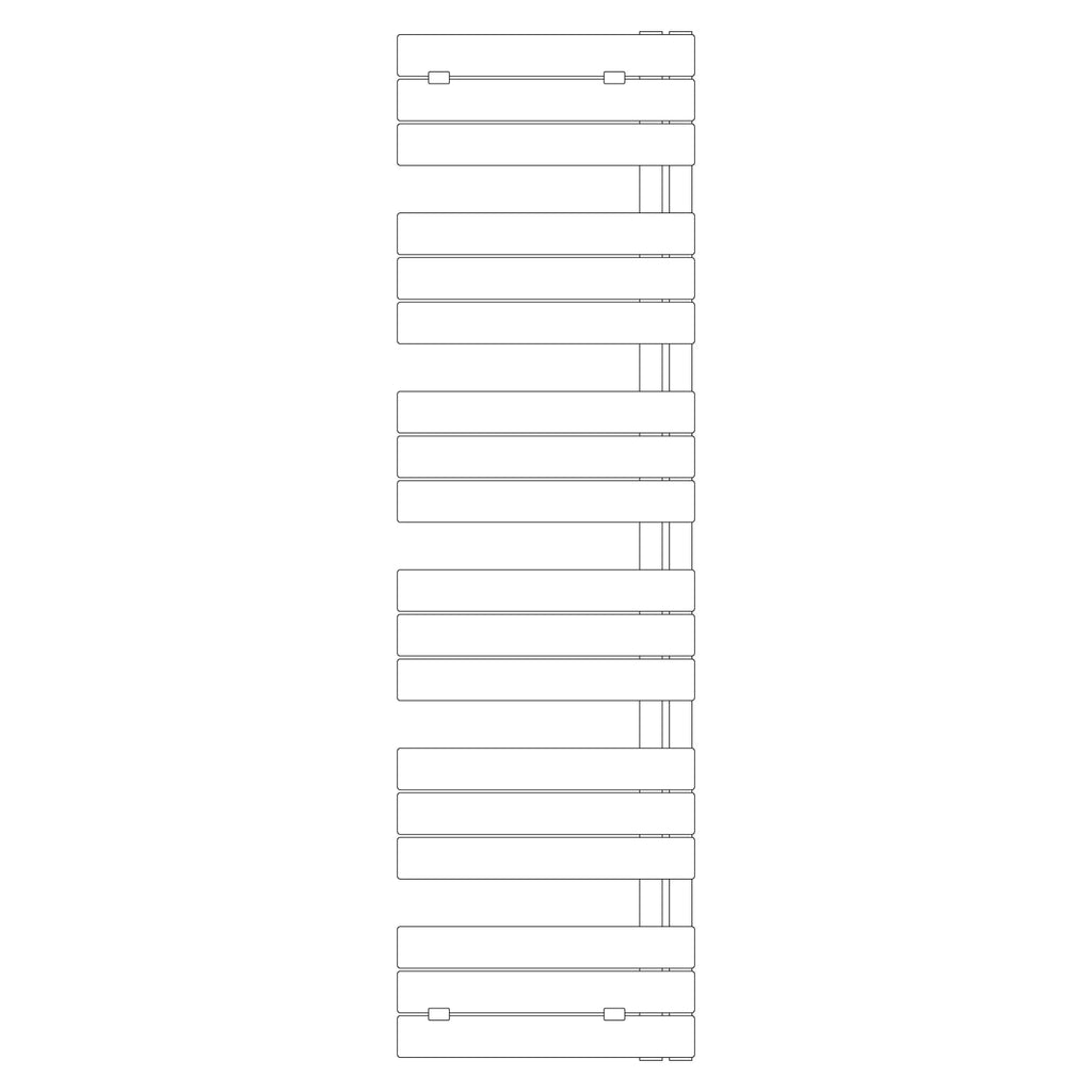 Termoarredo idraulico modello Alba di Lazzarini 1730x500 - Bianco