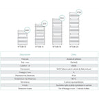 Termoarredo idraulico modello Palermo di Lazzarini 1512x500 - Nero Opaco