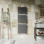 Termoarredo idraulico modello Palermo di Lazzarini 1512x500 - Nero Opaco