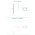 Termoarredo idraulico modello Palermo di Lazzarini 1213x500 - Bianco