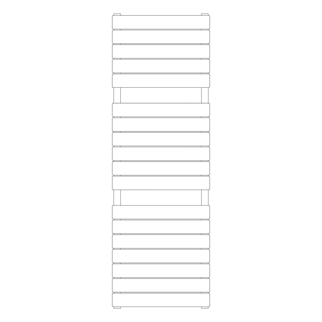 Termoarredo idraulico modello Palermo di Lazzarini 1512x500 - Bianco