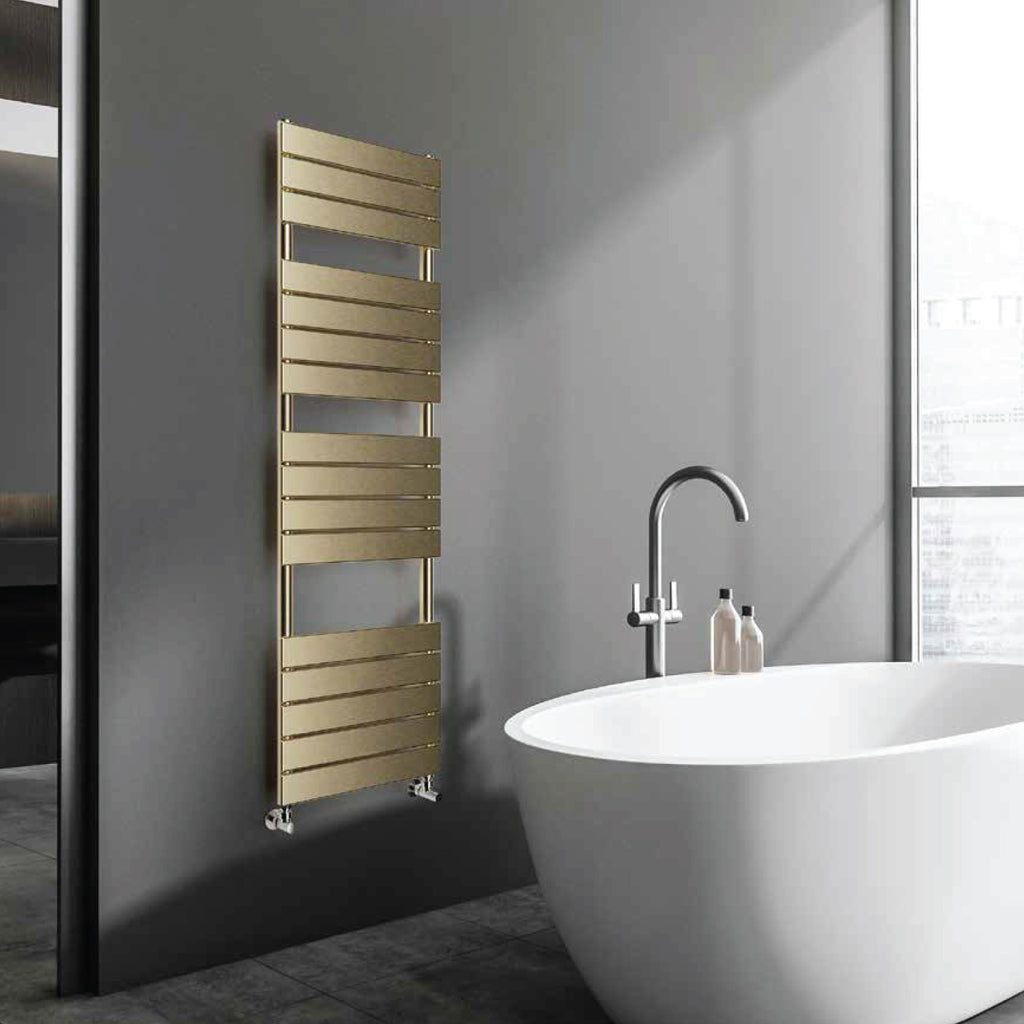 Termoarredo idraulico modello Egadi di Lazzarini 1512x500 mm B-Brass