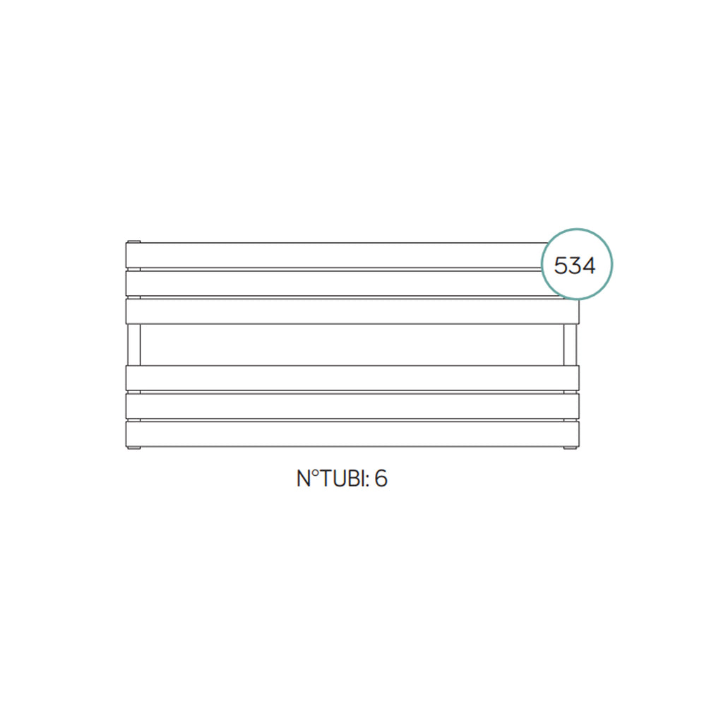Termoarredo idraulico modello Genova di Lazzarini 534x1200 - Bianco