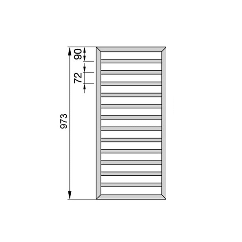 Termoarredo in acciaio con elementi tondi Cromato lucido Zehnder modello Subway H. 973 x L. 450 mm