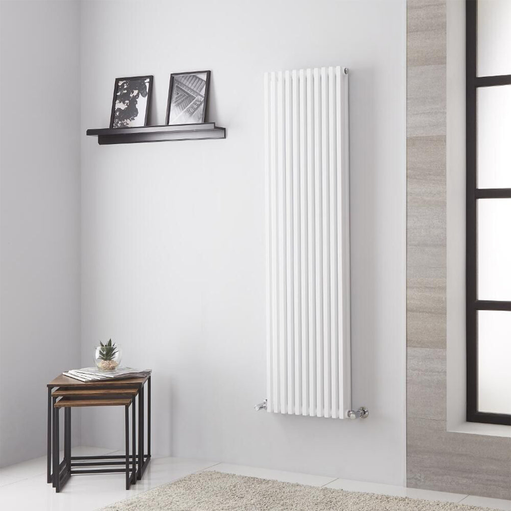 Termoarredo singolo Lazzarini 1806x392mm interasse 392/177 mm modello Grosseto V finitura Bianco