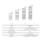 Termoarredo scaldasalviette in acciaio cromato 1230x550 interasse 500 Lazzarini Roma