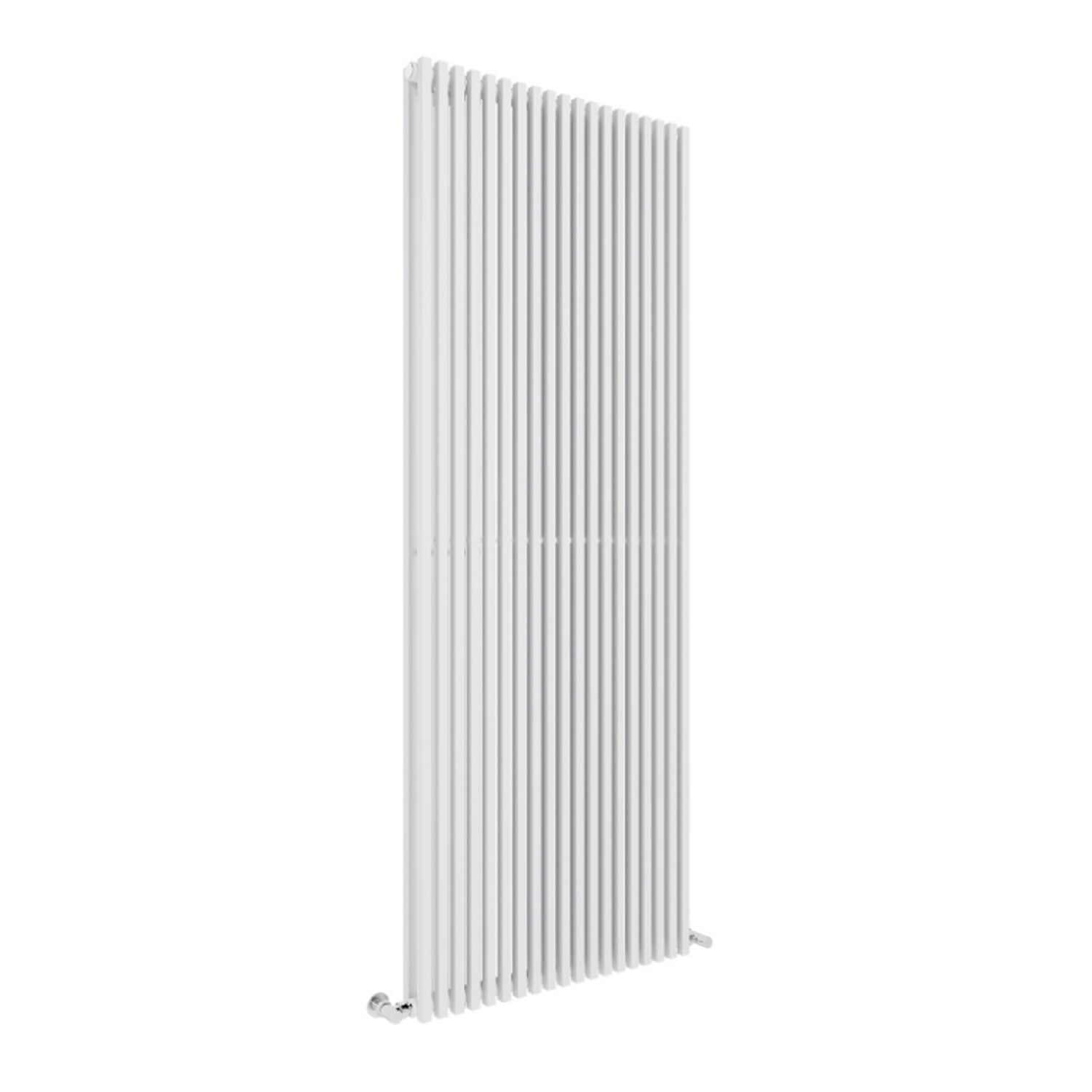 Termoarredo singolo Lazzarini 1506x680mm interasse 680/1470mm modello Grosseto V finitura Bianco