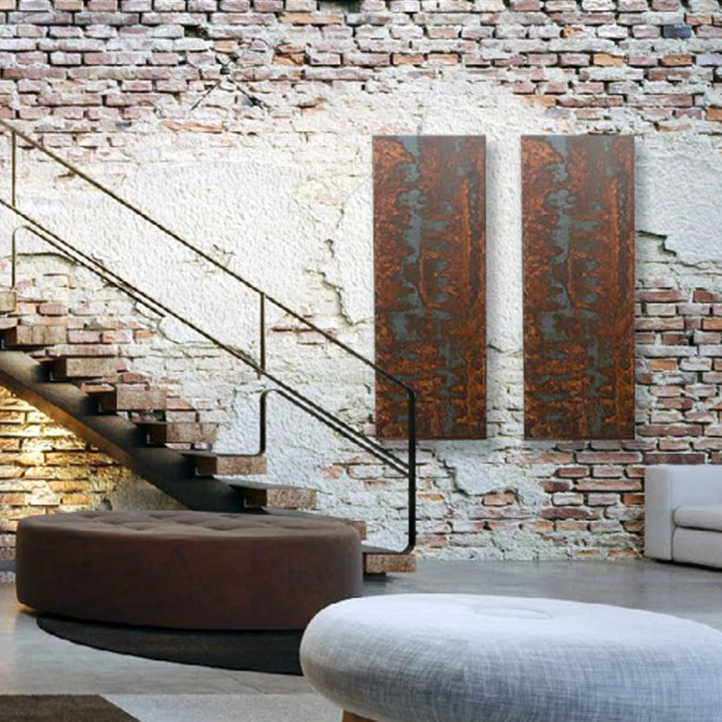 Termoarredo elettrico a piastra modello Perfetto 110x55 cm - Rusty